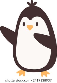 Penguin Animal Standing Vector Illustration