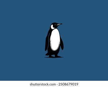 Pôster de vetor de design de arte de pinguim