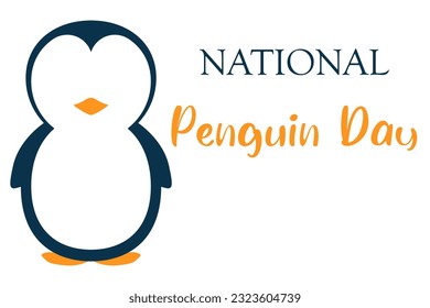 Penguin awareness day , cute cartoon character, penguin, holiday illustration with penguin in cartoon patterns