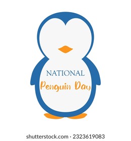 Penguin awareness day , cute cartoon character, penguin, holiday illustration with penguin in cartoon patterns