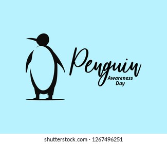 Penguin awareness day vector illustration