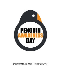 Penguin Awareness Day Vector Illustration. great for greeting card, logo and icon