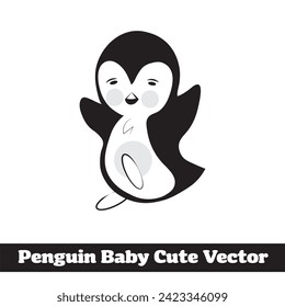 Penguin Baby Cute Vector Design Creative Concept