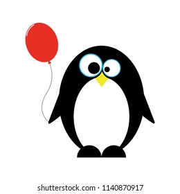 penguin with a balloon icon