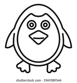 Penguin bath toy icon. Outline Penguin bath toy vector icon for web design isolated on white background