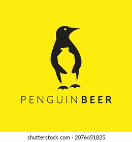 Penguin Beer Modern Logo Design