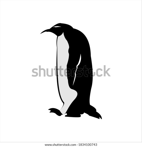 Penguin Bird Animal Silhouette Cartoon Vector Stock Vector (Royalty ...