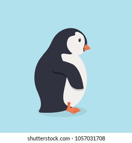 Penguin bird  cartoon vector