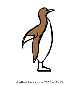 penguin bird line icon vector. penguin bird sign. isolated symbol illustration