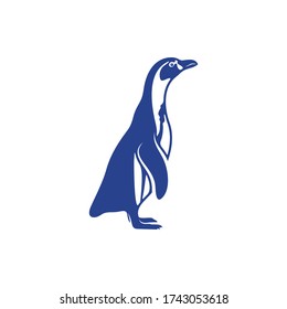 Vector de diseño del logotipo de pájaro pingüino. Símbolo de icono. Ilustración de plantilla