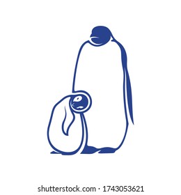 Penguin bird logo design vector. Icon Symbol. Template Illustration