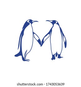 Penguin bird logo design vector. Icon Symbol. Template Illustration
