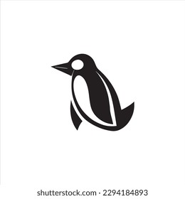 Penguin Bird Logo Design Vector