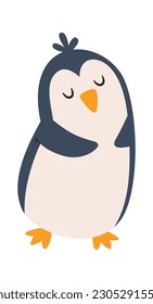 Ilustración del vector de retención de aves pingüinas