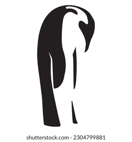 penguin bird vector and icon logo, arctic animal symbol
