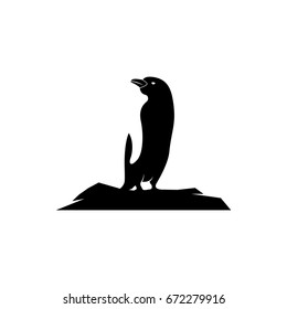 penguin bird vector logo, arctic animal symbol