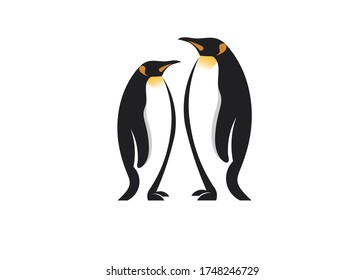 ilustración del logo del vector de pingüino
