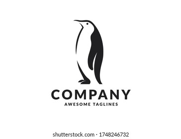 penguin bird vector logo illustration