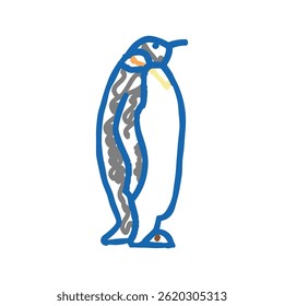 pinguim pássaro em zoológico ícone doodle esboço vetor. pinguim pássaro em zoológico símbolo ilustração