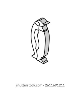 penguin bird in zoo isometric icon vector. penguin bird in zoo sign. isolated symbol illustration