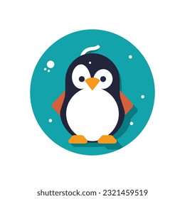 Penguin Birds Logo Illustration Vector Design Template