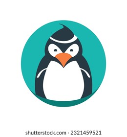 Penguin Birds Logo Illustration Vector Design Template