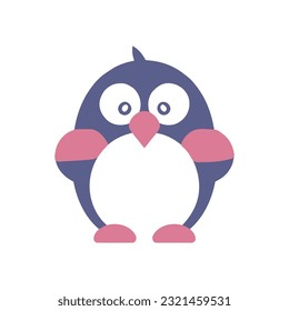 Penguin Birds Logo Illustration Vector Design Template