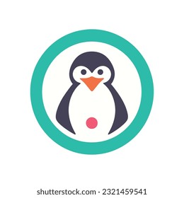Plantilla de diseño de vectores de ilustraciones con logotipo de aves pingüinas