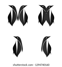Penguin Birds Logo useful, editable. And printable Perfect for use in a wide range of new media templates: Web Marketing Agency, Social Media Services Showcase, Online Marketing Apps, and Web.