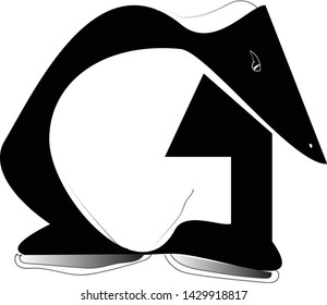 Penguin birds without beautiful and fat-vector
