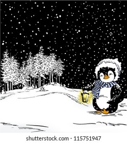 penguin card