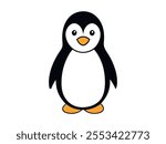 Penguin cartoon art vector illustration 