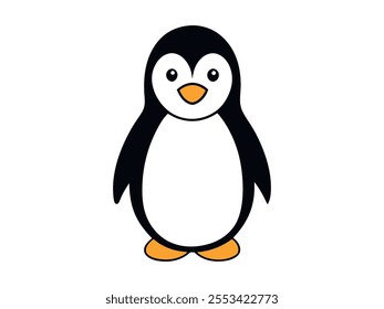 Penguin cartoon art vector illustration 