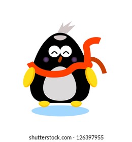penguin cartoon character illustrator for design