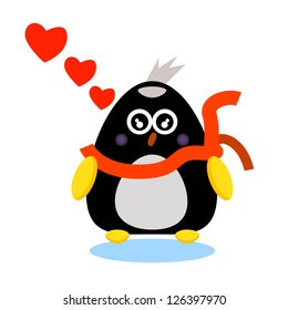 penguin cartoon character illustrator for design