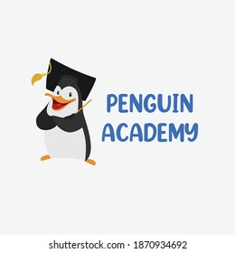 Penguin Cartoon Character logo concept