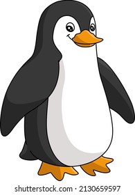 Penguin Cartoon Colored Clipart Illustration