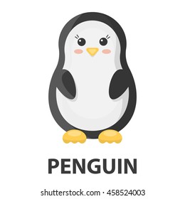 Penguin cartoon icon. Illustration for web and mobile.