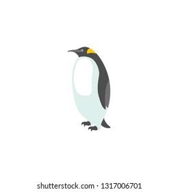 penguin cartoon icon on a white background