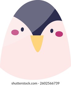Penguin Cartoon Portrait Vector Illustration