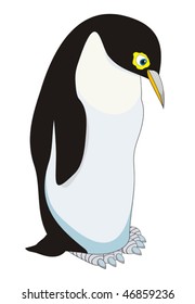 Penguin cartoon vector illustration