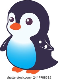 PENGUIN  CARTOON  VECTOR  ILLUSTRATION DESIGN 