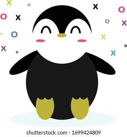 penguin cartoon vector on a transparent background