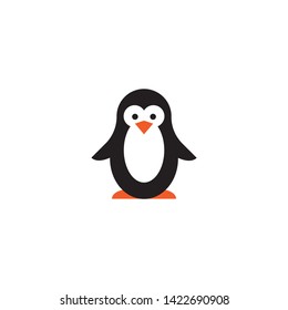 penguin cartoon vector on a white background