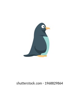 Penguin cartoon vector on a white background