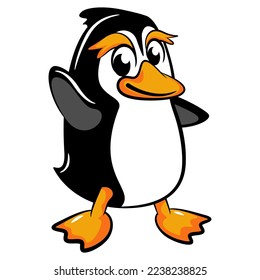 penguin character mascot vector illustration