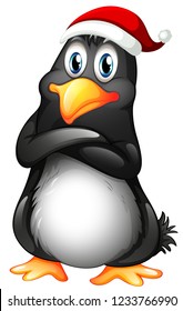 A penguin character on white background illustration