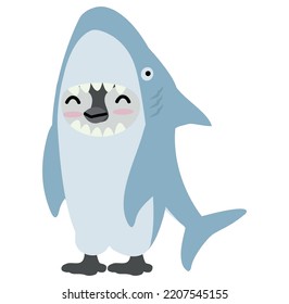 Penguin Characters In Shark Costume.ai