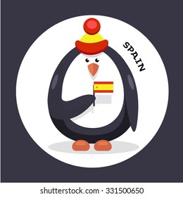 penguin cheerleader patriot of the country