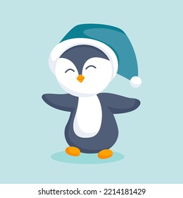 Penguin Christmas Character Design Illustration